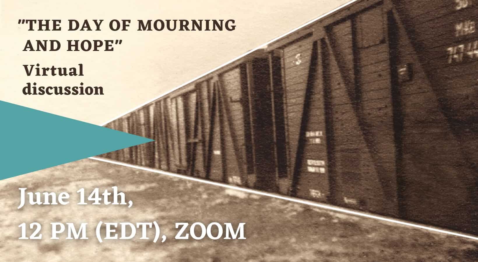 Advertisemnet for virtual discussion marking Deportation Daya