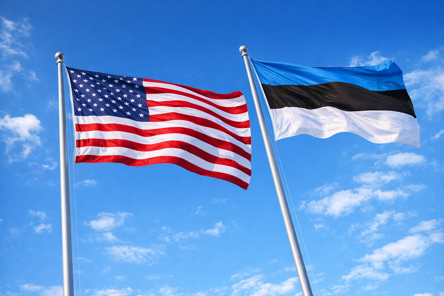 Eesti ja Ameerika lipud